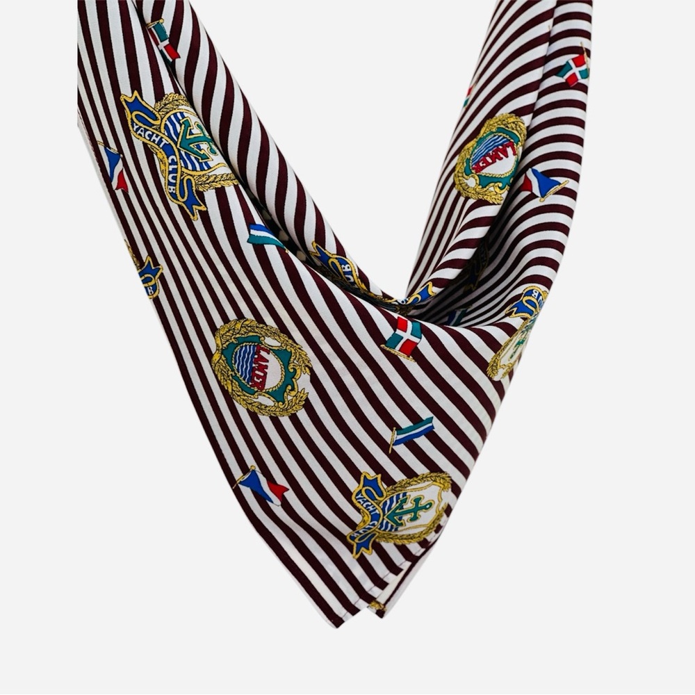 Rare‼️NWT SILKLETTE Yacht Club Fine Silk Bandana / Kerchief - Picture 5 of 6